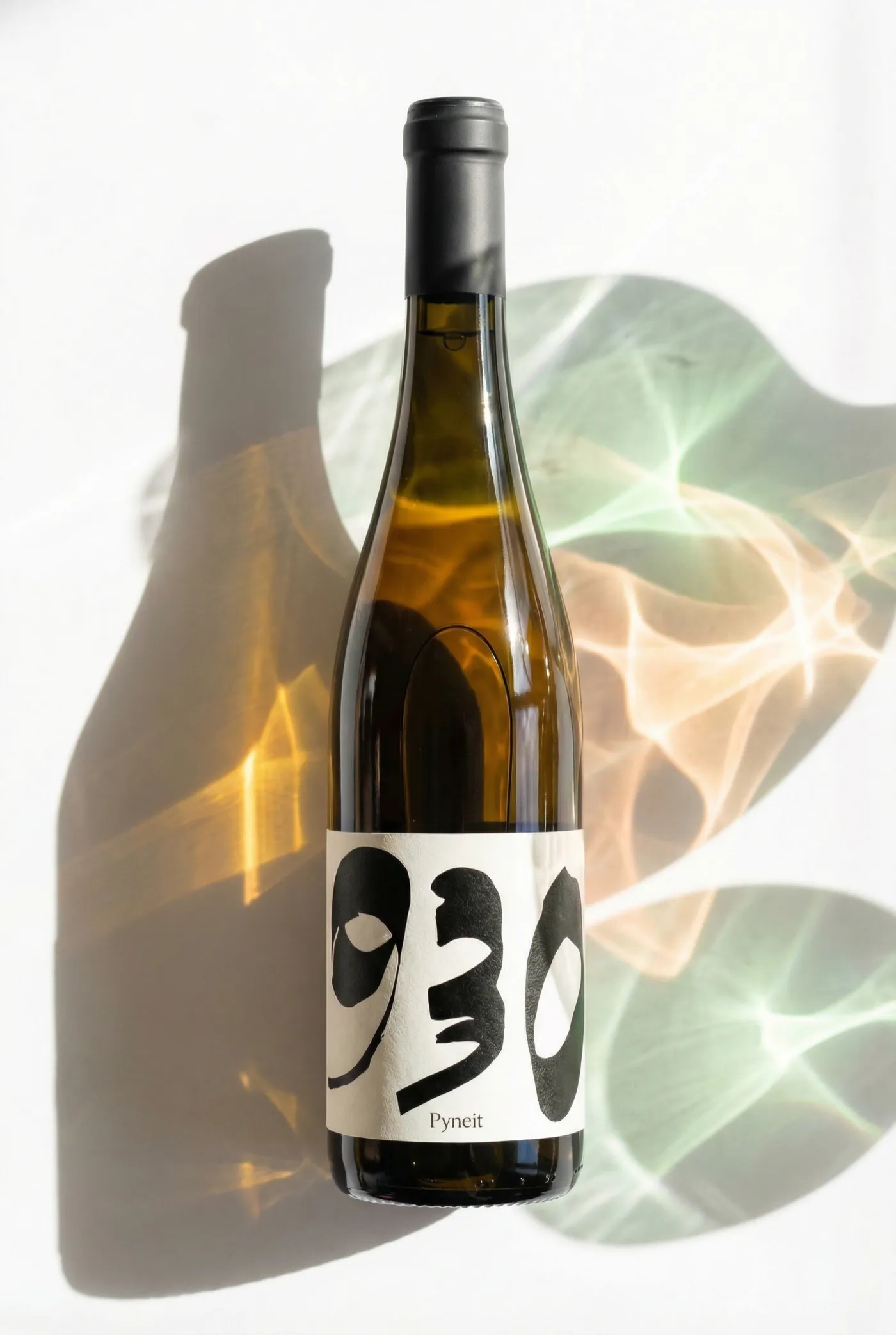 Pyneit 930 Weinflasche mit künstlerischem Etikett